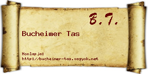 Bucheimer Tas névjegykártya